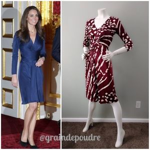 Rare! Issa London Abstract Polka Dot Silk Jersey Dress 8 M